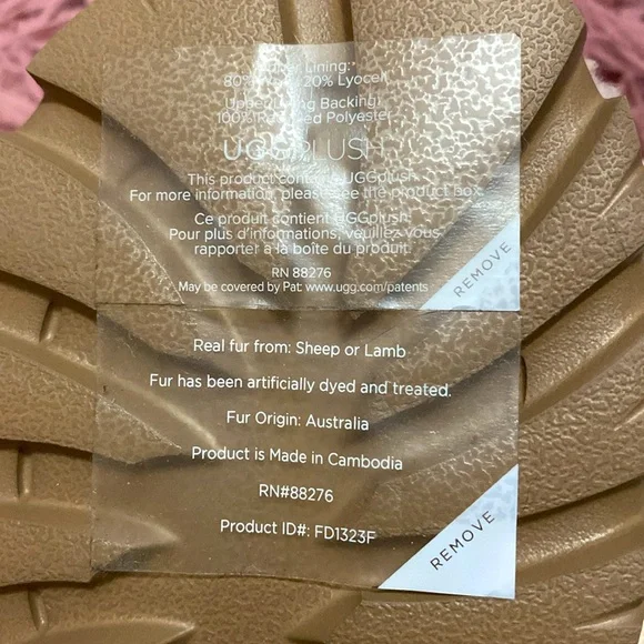 NWT Ugg plush real fur slippers - Picture 4 of 4